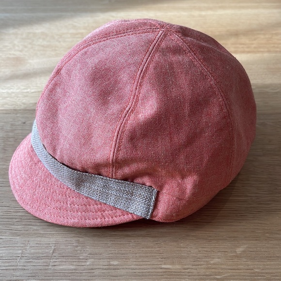 Girls Peach Pageboy Linen Hat - Perfect for Springtime. - Picture 4 of 6